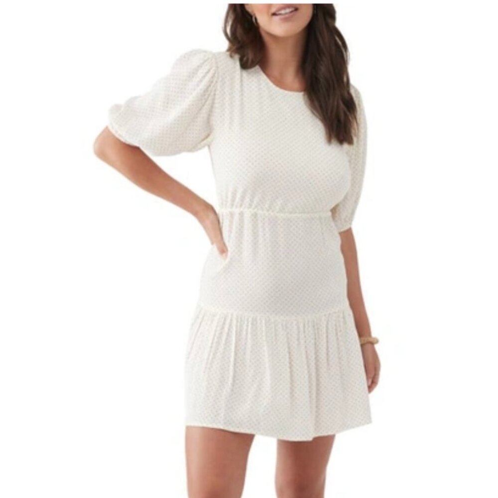 O'Neill Alta Dot Print Open Back Minidress Sz L, NWT